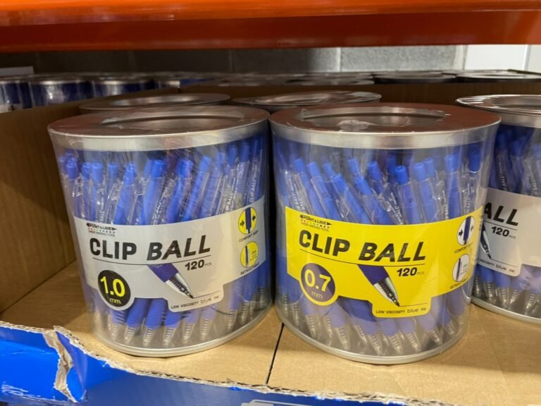 POINT & LINE BLUE PEN 120CT 藍色原子筆120枝 1.0MM/0.7MM 兩種尺寸 #128941