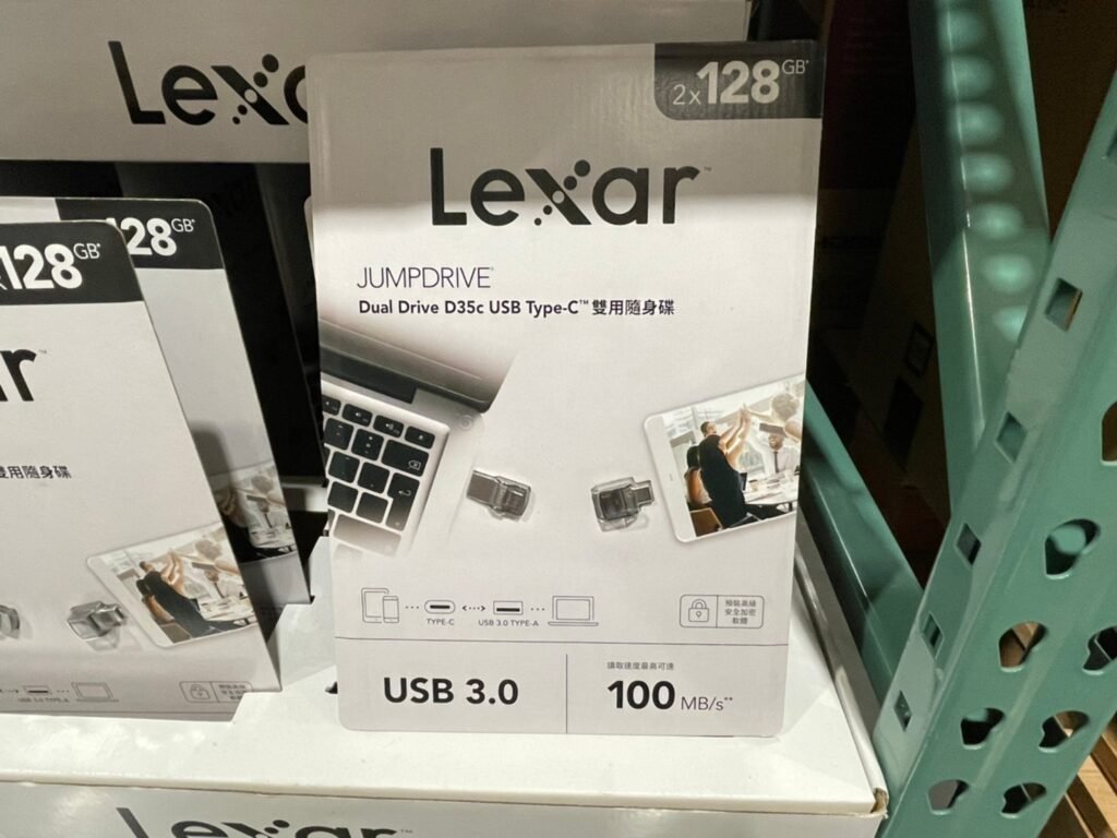 LEXAR JUMPDRIVE D35C USB*2 USB TYPE-C 雙用隨身碟兩入 128G最高讀100MB/S #130728