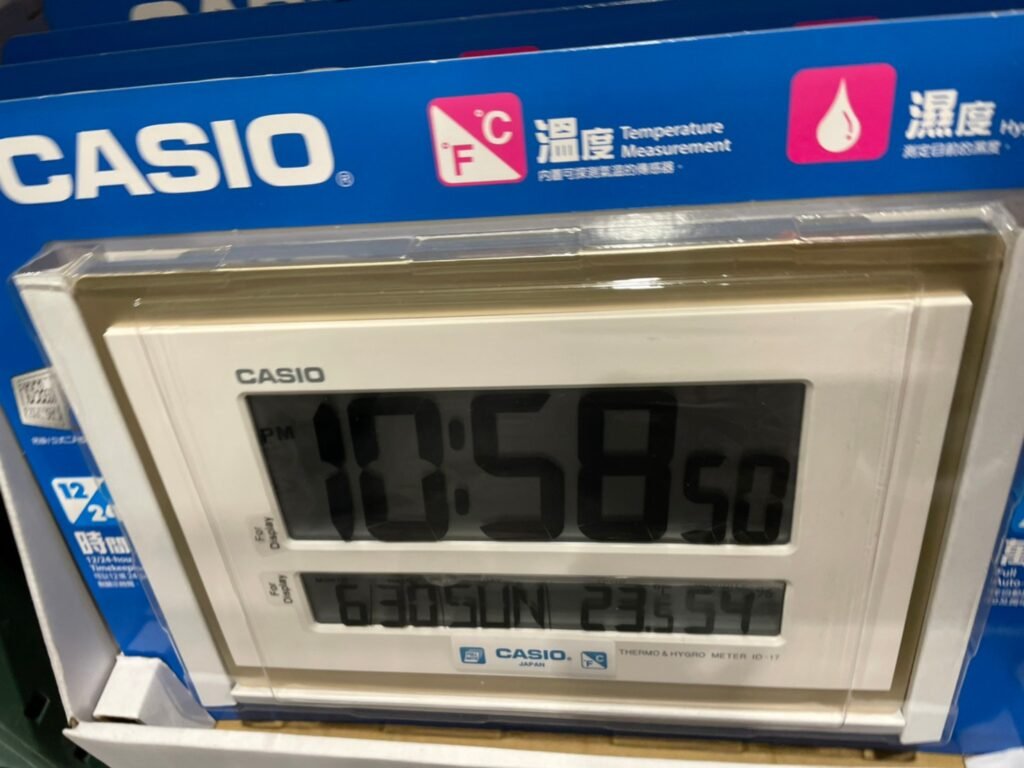 CASIO 溫溼度顯示電子掛鐘 CASIO DIGUITAL WALL CLOCK MODEL #ID-17 #113847