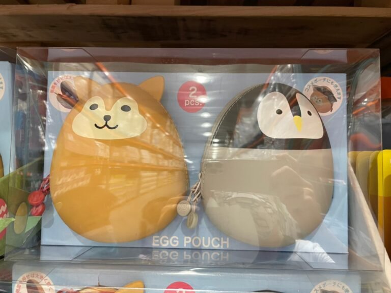 LIHIT LAB EGG POUCH 2PK 動物造型收納袋二入 約12X10X14.3CM #128826