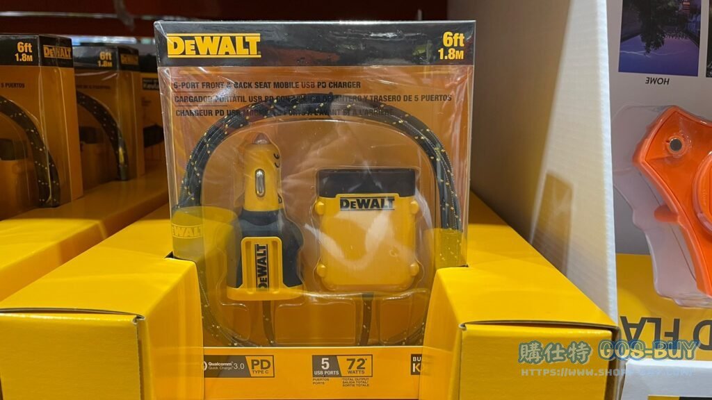 DEWALT車用快充插座延長組