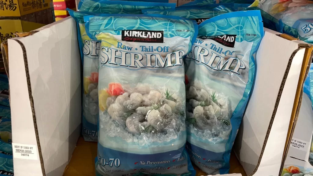 KIRKLAND SIGNATURE FROZEN RAW SHRIMP 50/70/LB 科克蘭養殖大蝦仁908G #777001