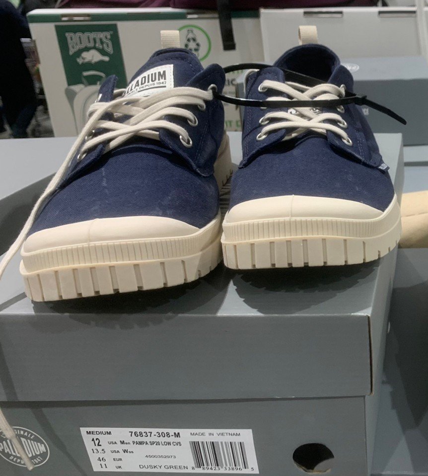 PALLADIUM中性帆布鞋 深藍/綠