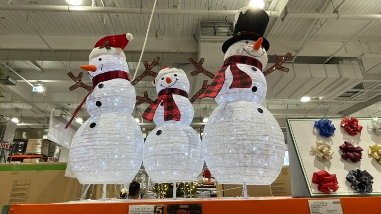 聖誕雪人家庭妝飾3入組 #1487049