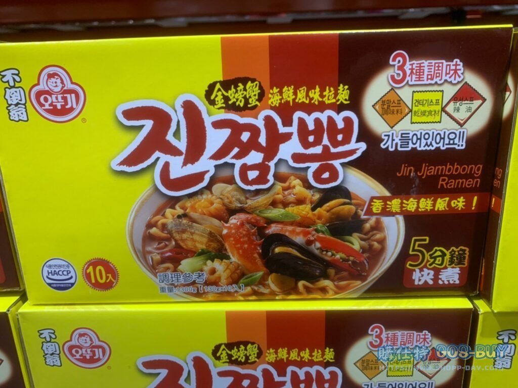 OTTOGI JIN JIAMBBONG RAMEN 不倒翁金螃蟹海鮮風味拉麵 130公克X10入 #210472