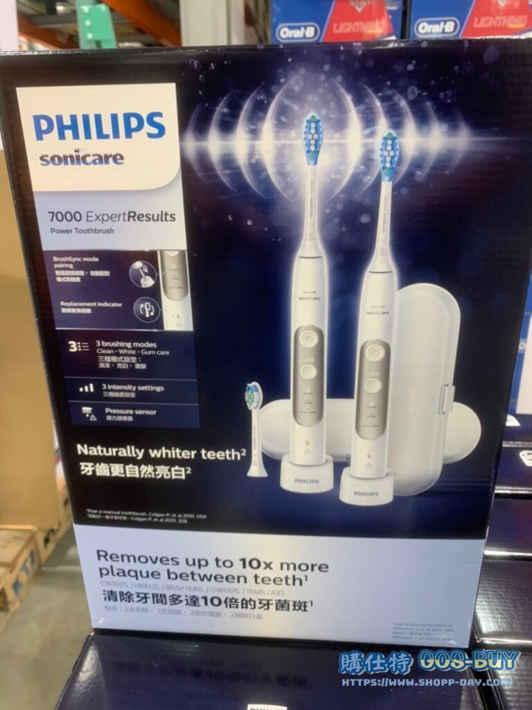 飛利浦智能音波牙刷組 HX7533/01雙握柄附三刷頭7000系列