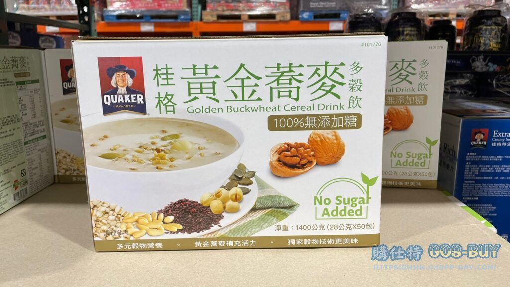 QUAKER BUCKWHEAT GRAIN MIX 無添加糖黃金蕎麥多穀飲 28公克X50入 #101776