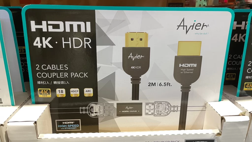 AVIER 4K 2米2入HDMI傳輸線+1個HDMI轉接頭