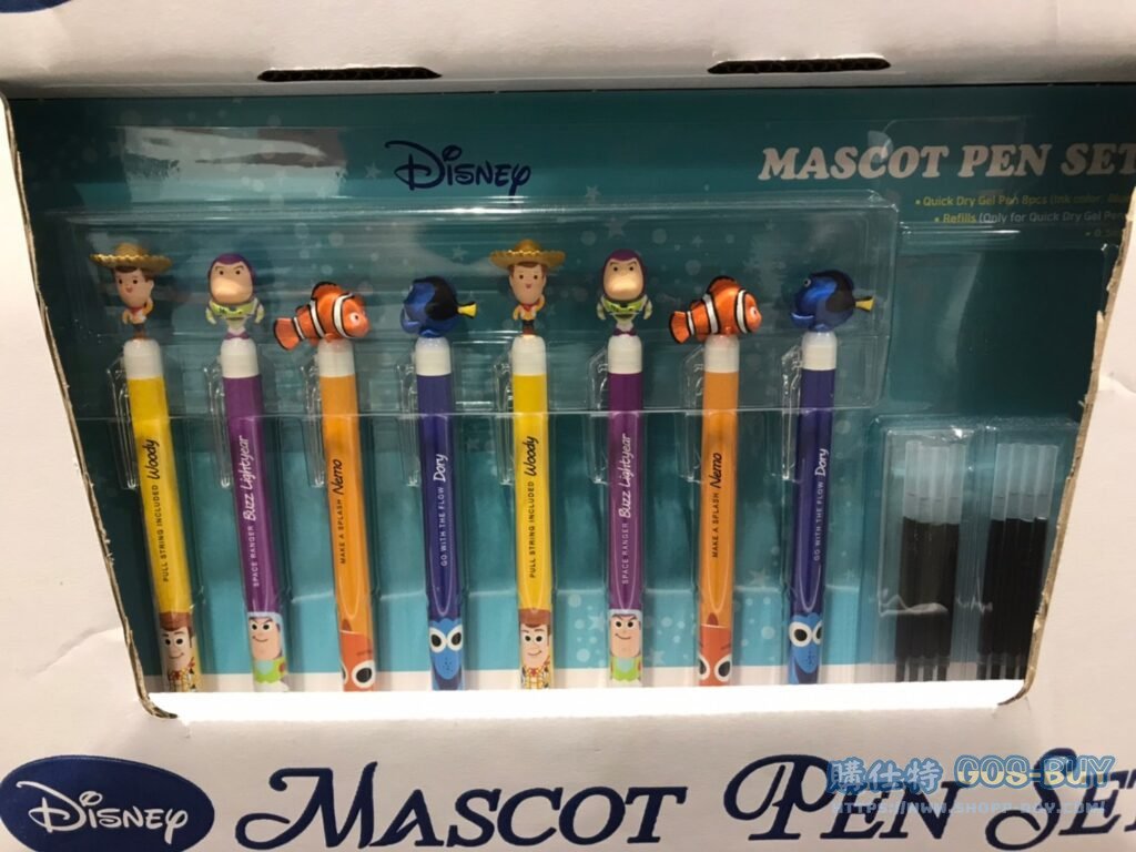 DISNEY MASCOT PEN 8+8 PC DISNEY 造型公仔筆 公仔筆X8+筆芯X8 #131648