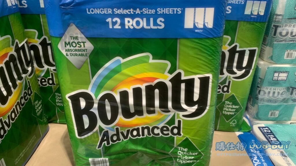 BOUNTY兩層隨意撕特級廚房紙巾 107張X12卷