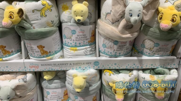 DISNEY ROUND BLANKET AND RATTLE SET 240 GSM 幼兒毯安撫手搖鈴兩件組 #128962