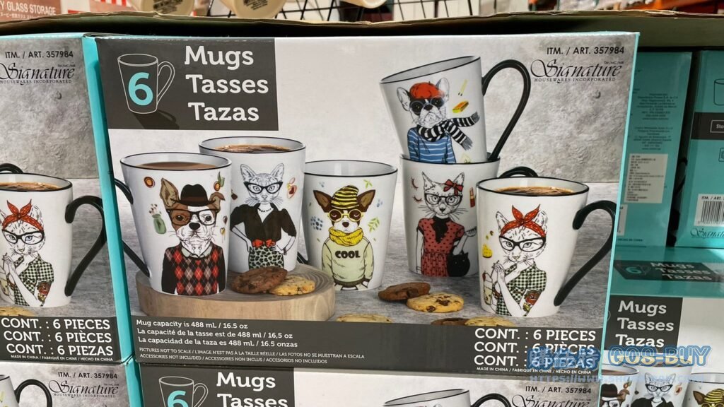 SIGNATURE ANIMAL MUGS 6PC 動物圖案馬克杯六入組 #357984