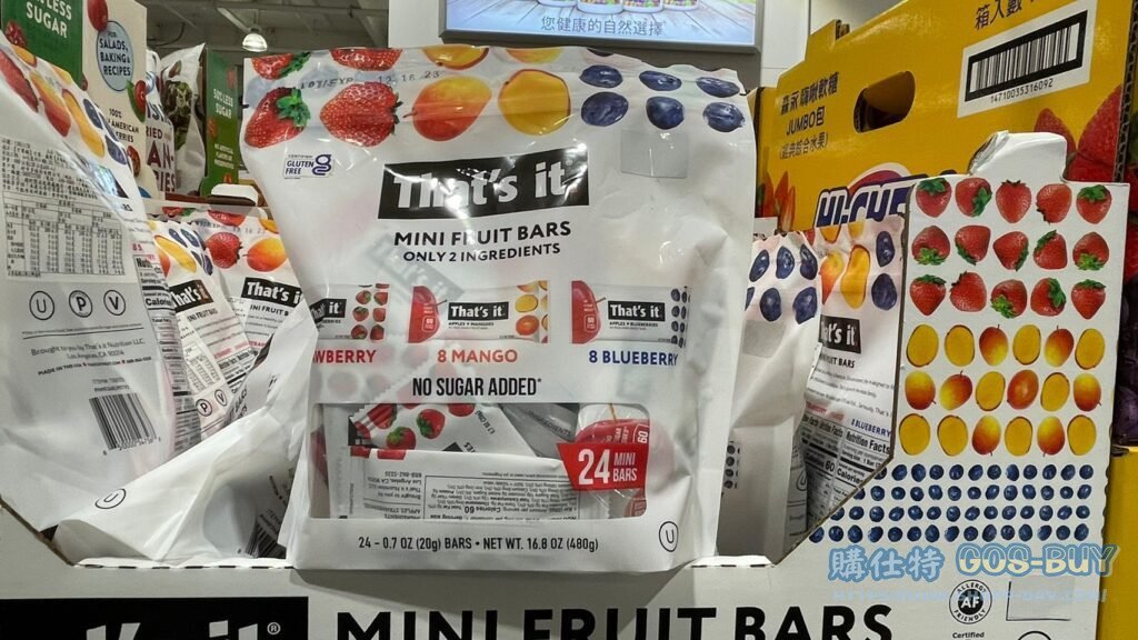 THAT'S IT.MINI FRUIT BAR 迷你水果條綜合包 24入 共480公克 #1361170