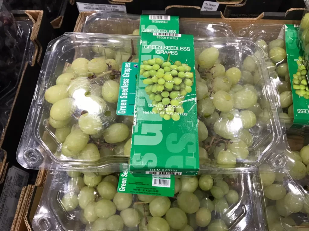 祕魯無籽綠葡萄 1.8公斤 PERU GREEN SEEDLESS GRAPE #283333
