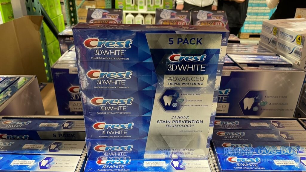 CREST WHITENING TOOTHPASTE 3D潔白牙膏 158公克5入 #1368233