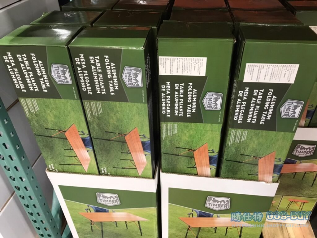 TIMBER RIDGE CAMP TABLE 輕量鋁合金戶外摺疊桌 木紋色/重量約5.5公斤 #2622053