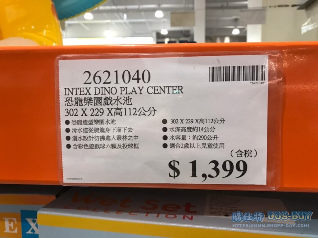 INTEX DINO PLAY CENTER 恐龍樂園戲水池 302 X 299 X 112公分 #2621040