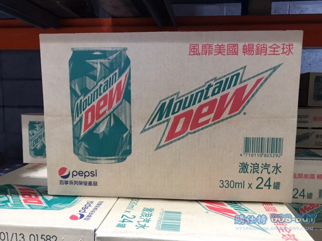 MOUNTAIN DEW SODA 激浪汽水易開罐 330毫升 X 24入 #109171