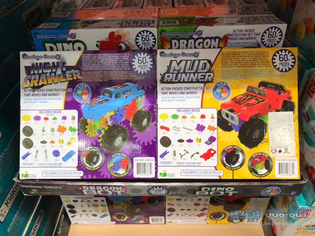 THE LEARNING JOURNEY TECHNO GEARS 2PK 齒輪積木恐龍/越野車 #2293002