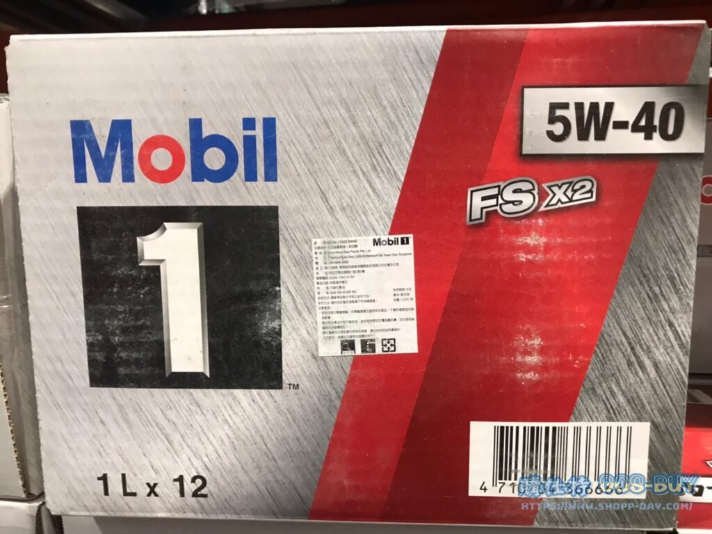 MOBIL-1 MOTOR OIL 全合成機油FSX2 SN 5W-40 每罐1000毫升X12入 #134748