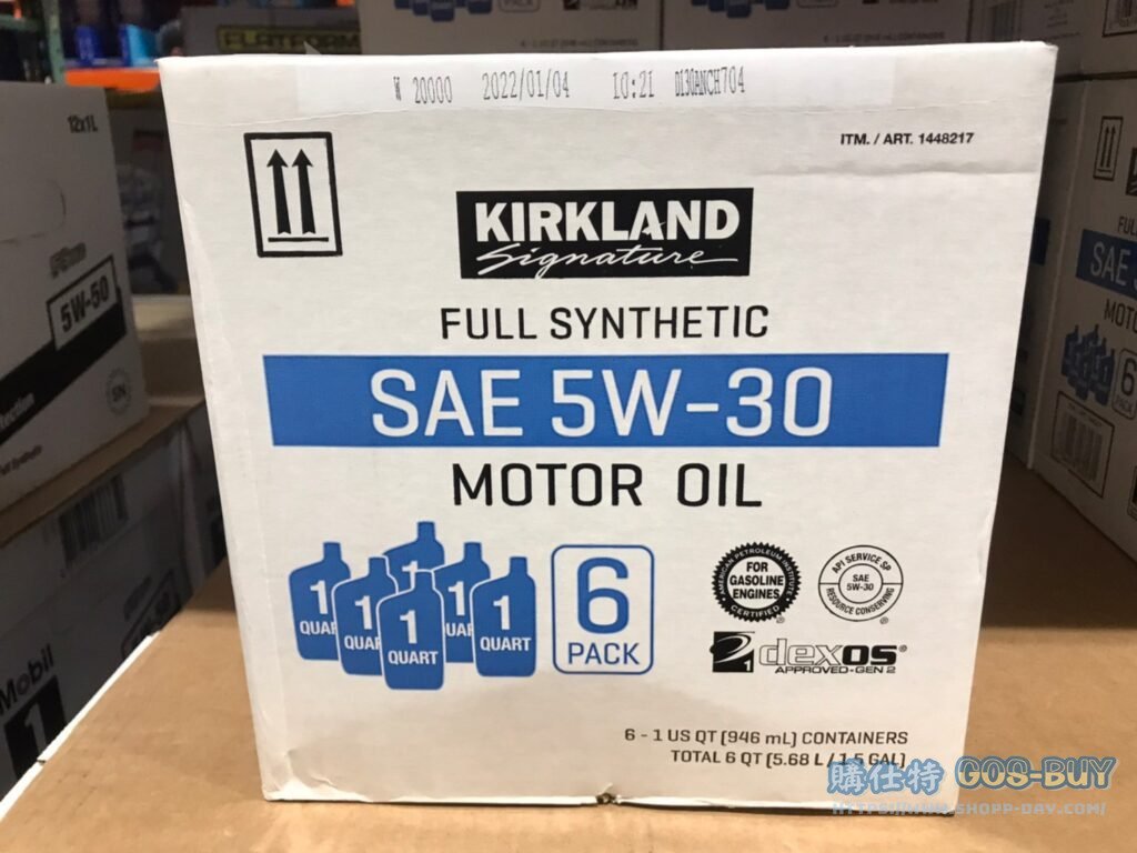 KIRKLAND SIGNATURE SP SAE FULL SYNTH MOTOR OIL 5W-30 全合成機油946ML X 6PK #1448217