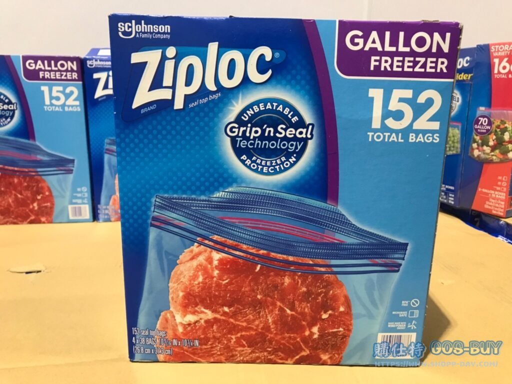ZIPLOC GALLON FREEZER BAG 雙層夾鏈冷凍保鮮袋 38入X4盒 #921279