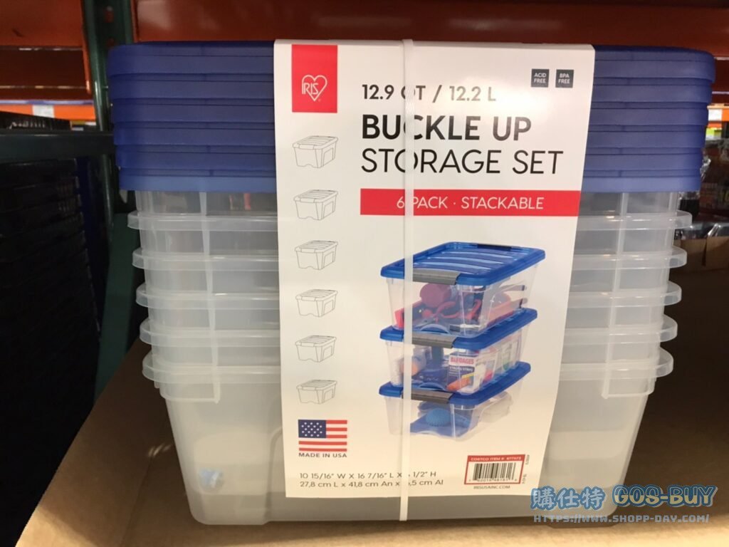 IRIS STORAGE BOXES 6 PACK 12.9Q多功能收納箱6入 約12公升 #877572