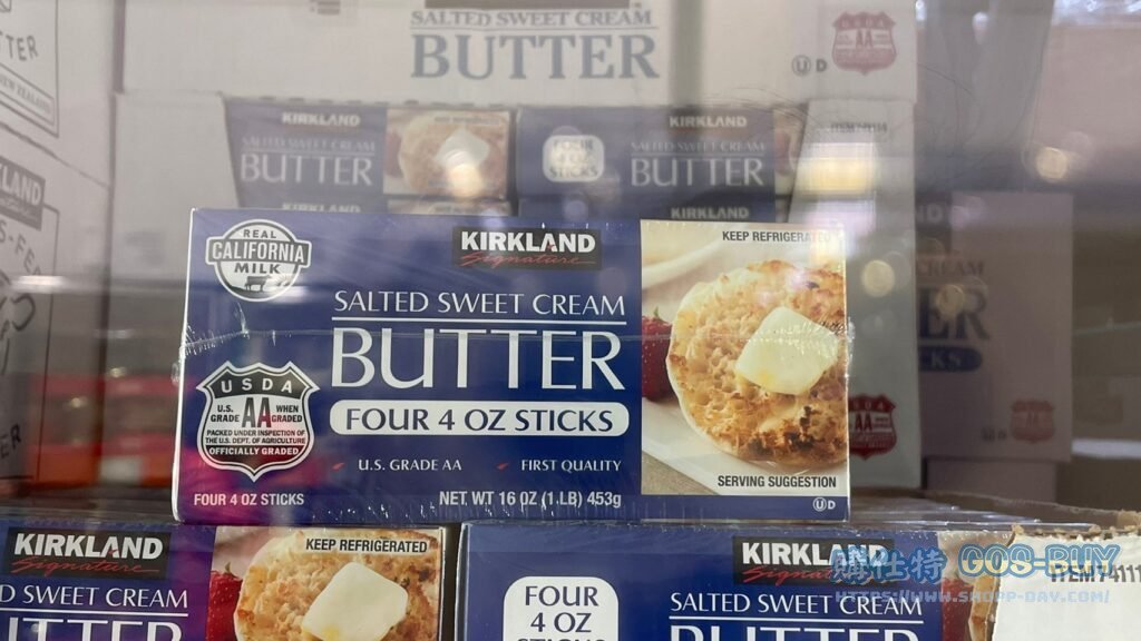KIRKLAND SIGNATURE 科克蘭 SALTED BUTTER 含鹽奶油453G X 4 #741114