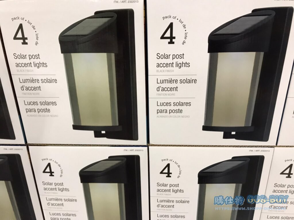 GTX SOLAR WALL LIGHT 4PK 太陽能壁燈四入組 #2322013