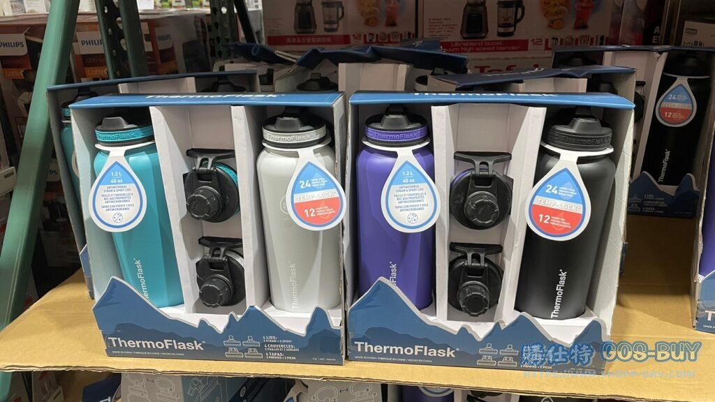 THERMOFLASK S/S BOTTLE 2PC 不繡鋼保冷瓶兩件組 單個容量約1.1公升 #1564242