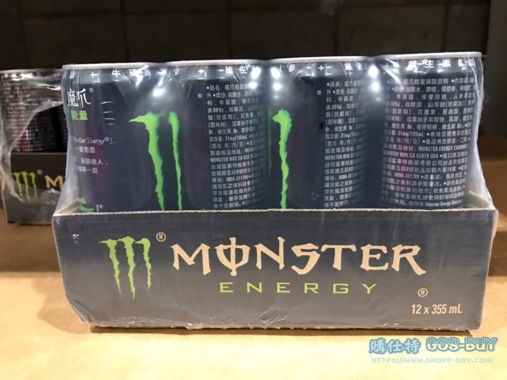 MONSTER ENERGY DRINK 魔爪碳酸能量飲料 355毫升 X 12入 #118138