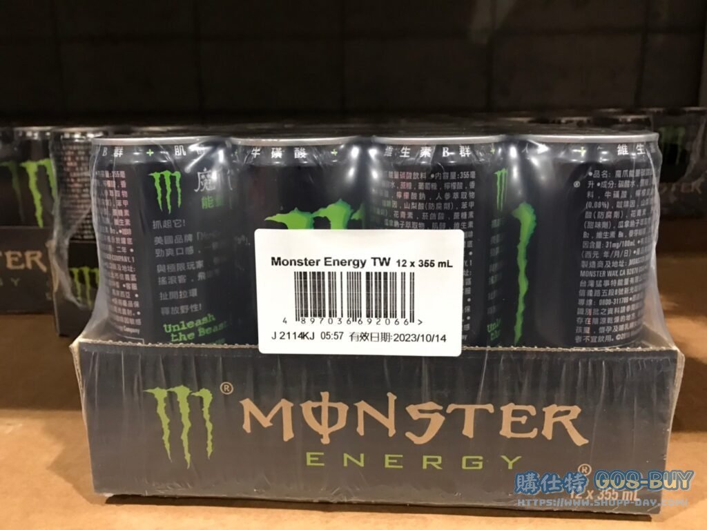 MONSTER ENERGY DRINK 魔爪碳酸能量飲料 355毫升 X 12入 #118138