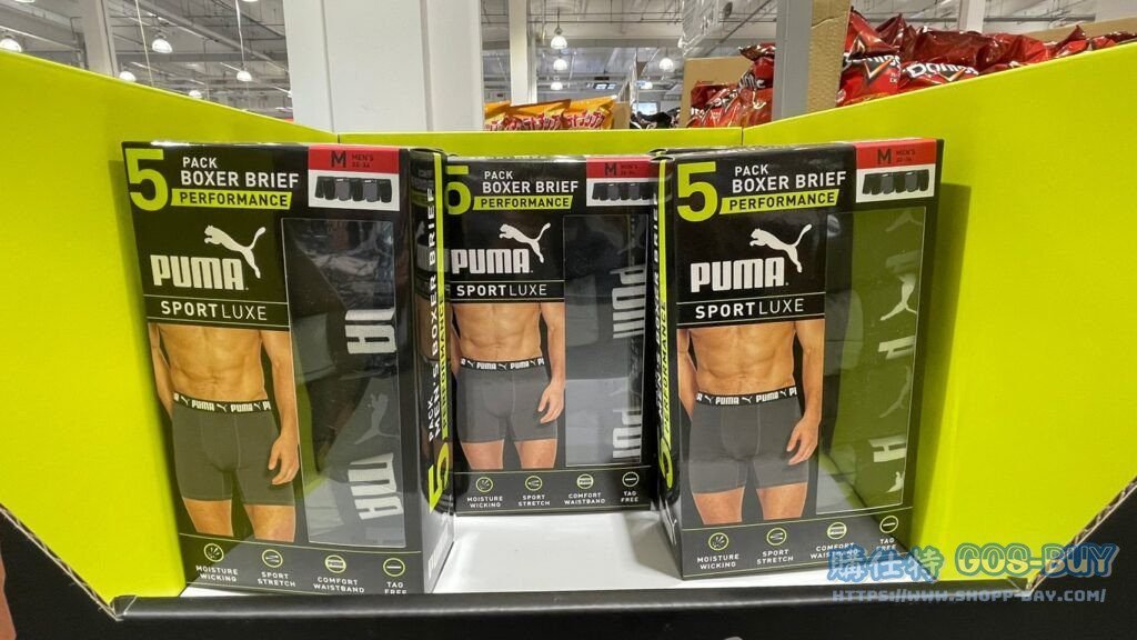 PUMA STRETCH BOXER BRIEF 男內褲五入組 美國尺寸：S-XL #1455757