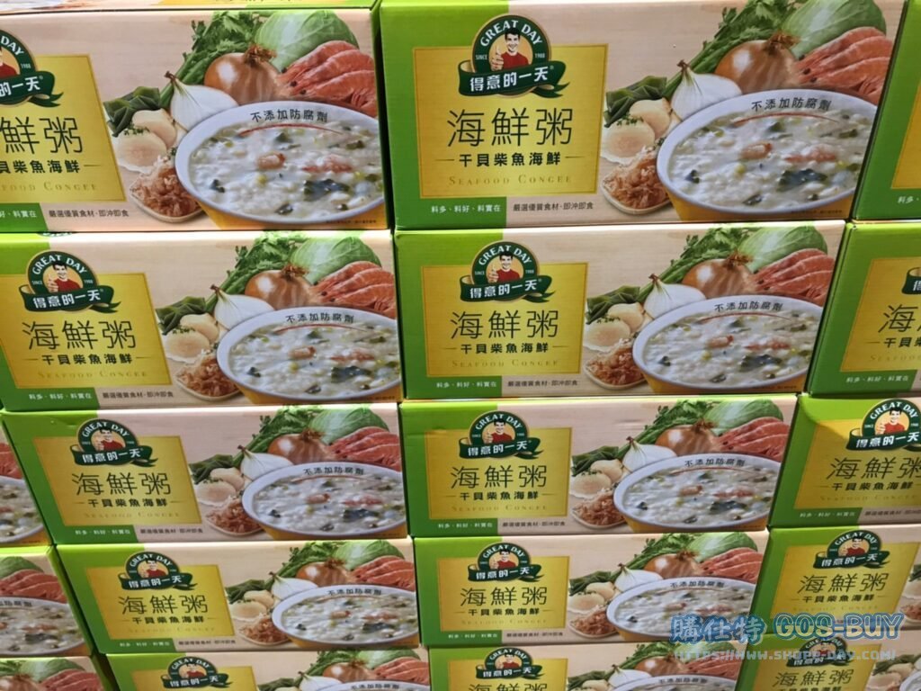 GREAT DAY RICE CONGEE 得意的一天干貝柴魚粥 40公克X30包入 #96387