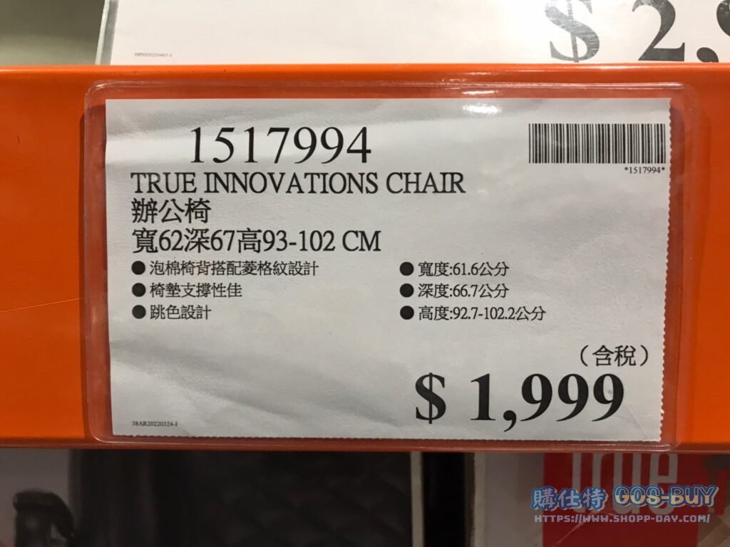 TRUE INNOVATIONS CHAIR 辦公椅 寬62深67高93-102CM #1517994