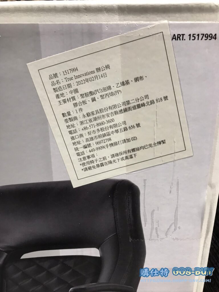 TRUE INNOVATIONS CHAIR 辦公椅 寬62深67高93-102CM #1517994