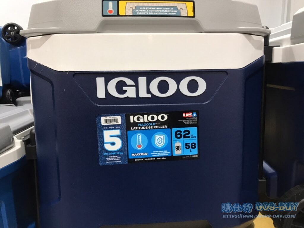 IGLOO MAXCOLD 62QT ROLLER COOLER 美國製58公升滾輪冰桶 #1356920