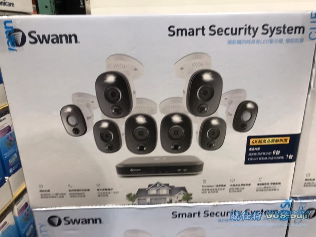 SWANN8支八百萬畫素攝影機+4TB八路DVR監控主機組