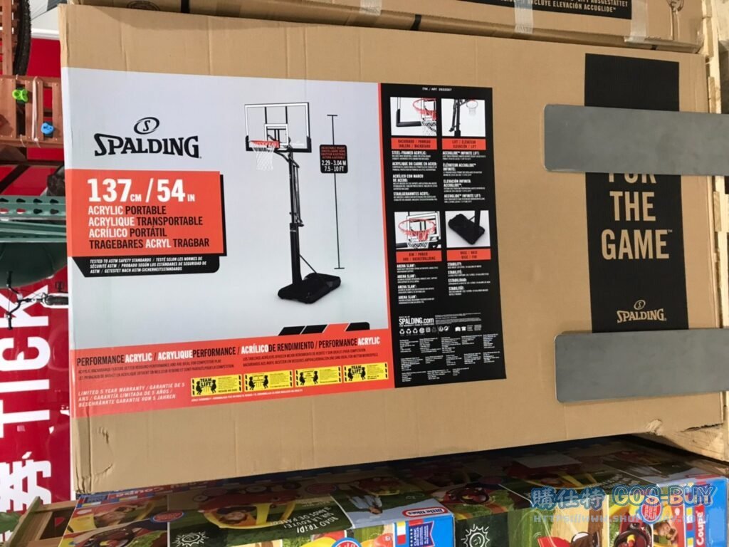 SPALDING BASKETBALL 54IN. PORTABLE HOOP 斯伯丁54吋調整式籃球架 #2622007