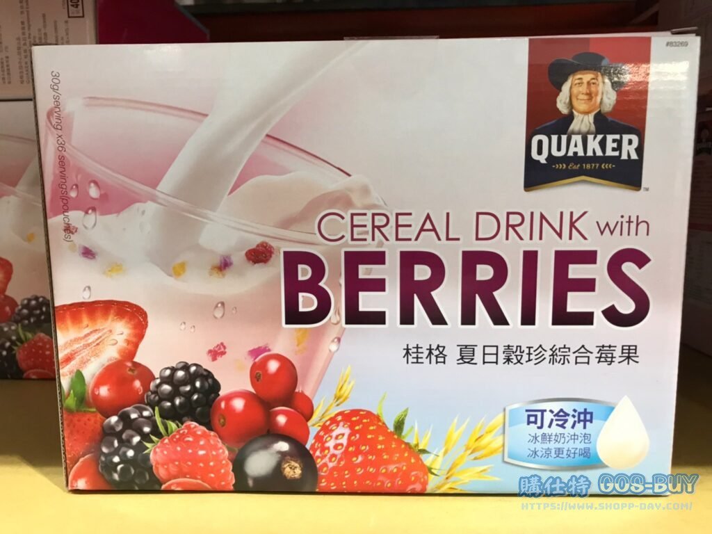 QUAKER CEREAL DRINK-BERRY 桂格夏日榖珍綜合莓果 30公克 X 36包 #83269