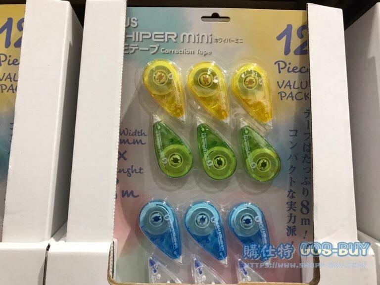 PLUS CORRECTION TAPE 12PK PLUS迷你修正帶12入5公釐 X 8公尺/四色 #118402