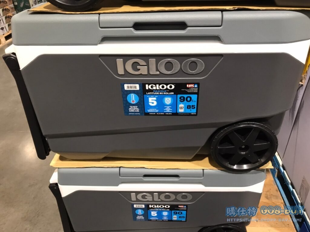 IGLOO MAXCOLD 90QT ROLLER COOLER 美國製85公升滾輪冰桶 #2622044