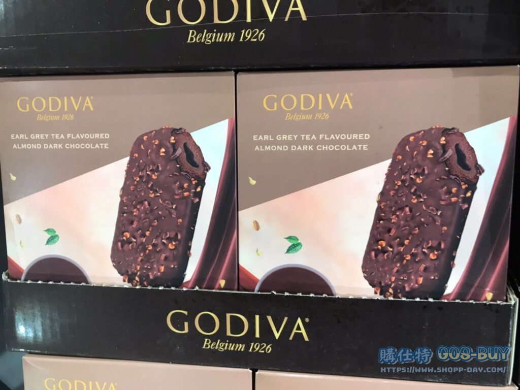 GODIVA ICE CREAM BAR 伯爵紅茶杏仁黑巧克雪糕 70公克 X6枝 #135363