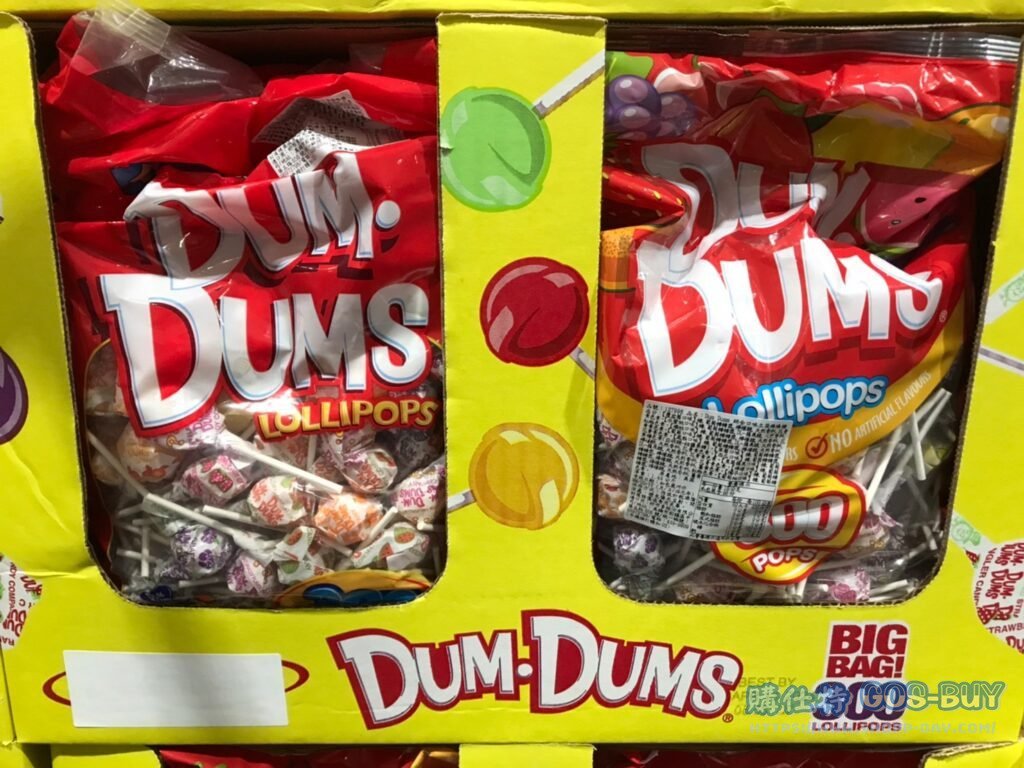 DUM DUMS LOLLIPOPS綜合口味立袋棒棒糖300支入共1.44公斤 #127998