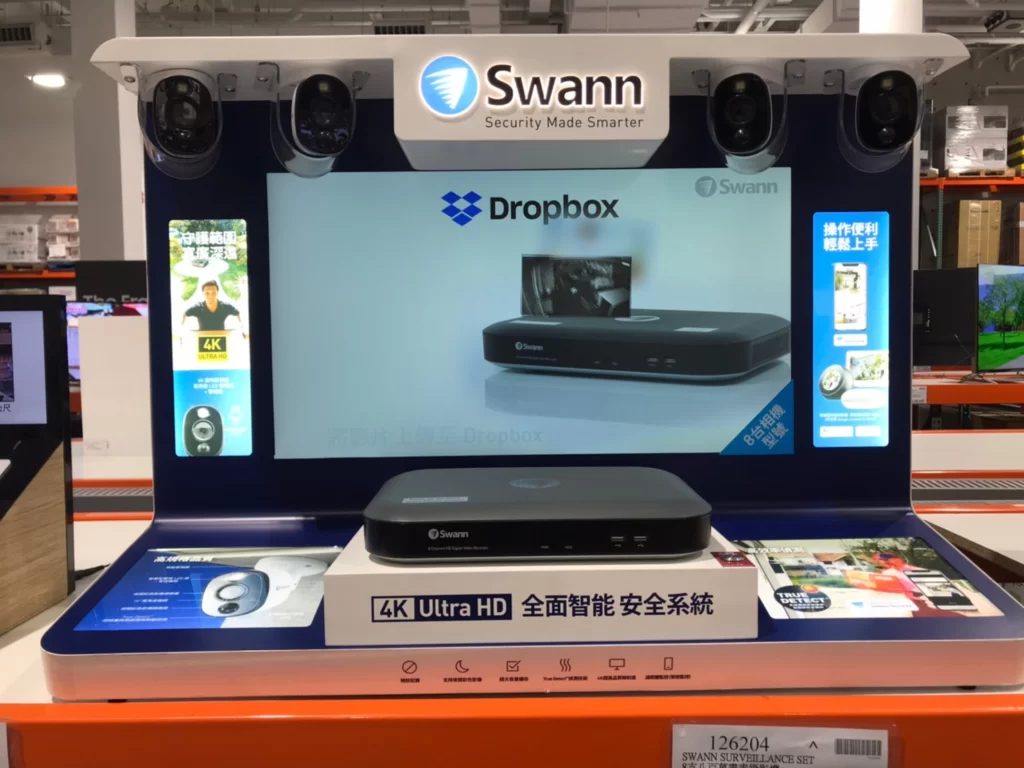 SWANN8支八百萬畫素攝影機+4TB八路DVR監控主機組