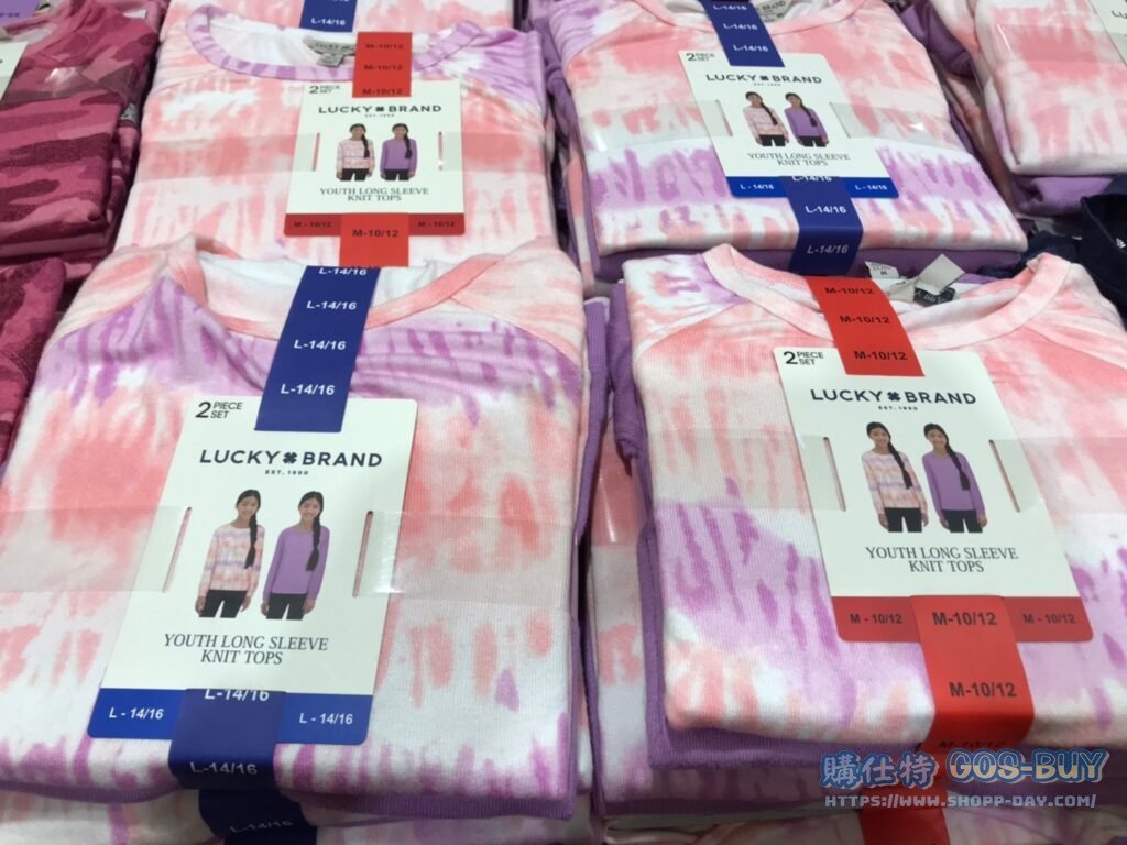 LUCKY女童薄長袖上衣兩件組