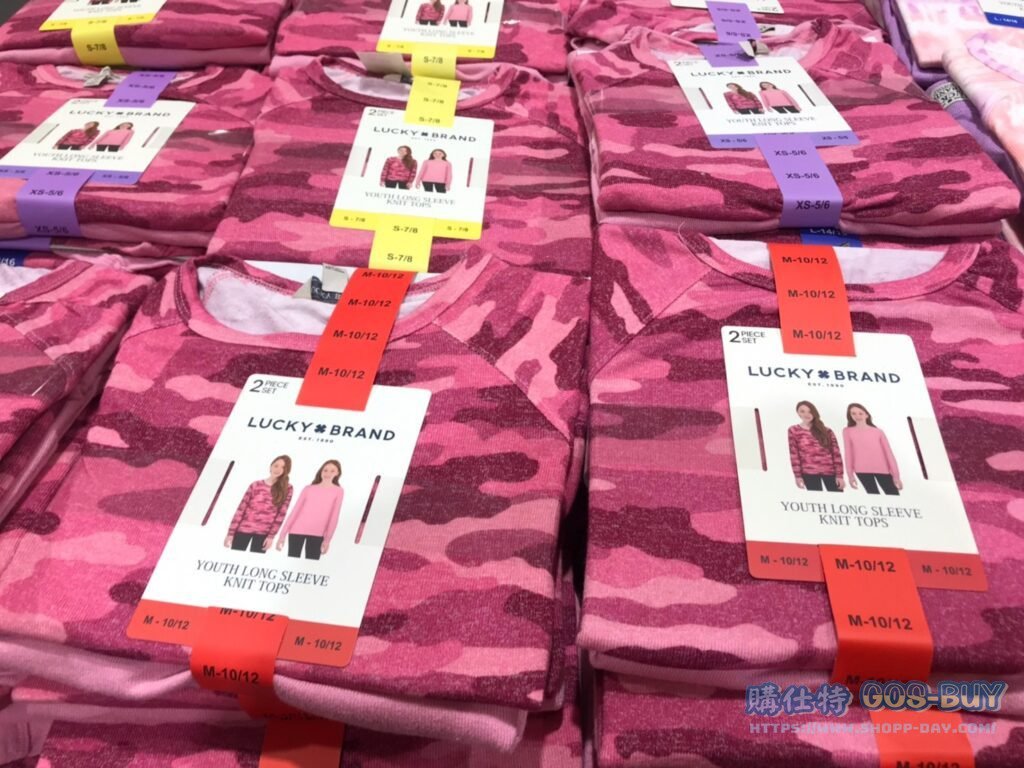 LUCKY女童薄長袖上衣兩件組