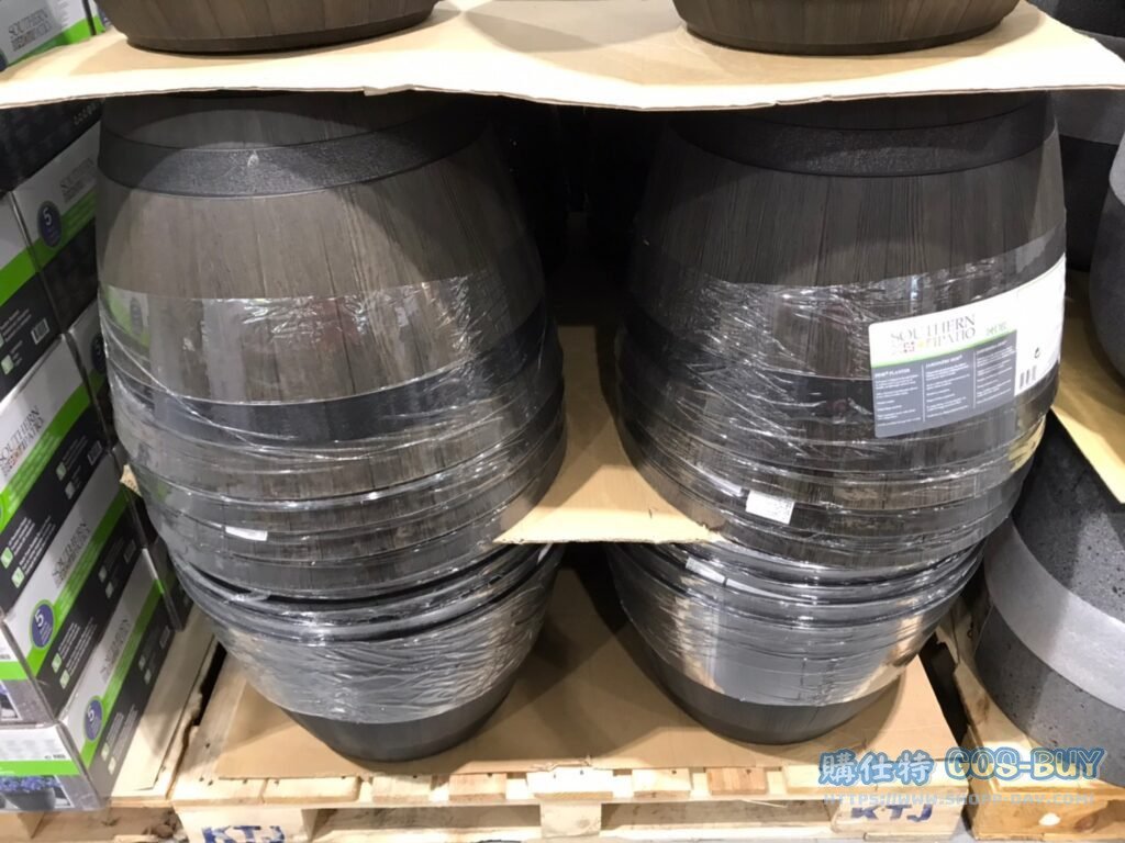 仿葡萄酒桶造型花盆