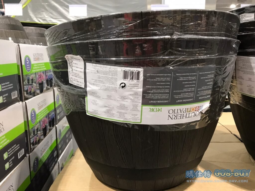 仿葡萄酒桶造型花盆