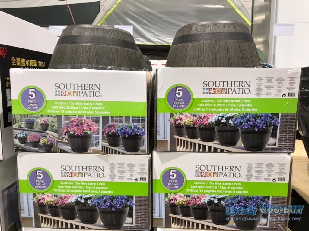 仿葡萄酒桶造型花盆